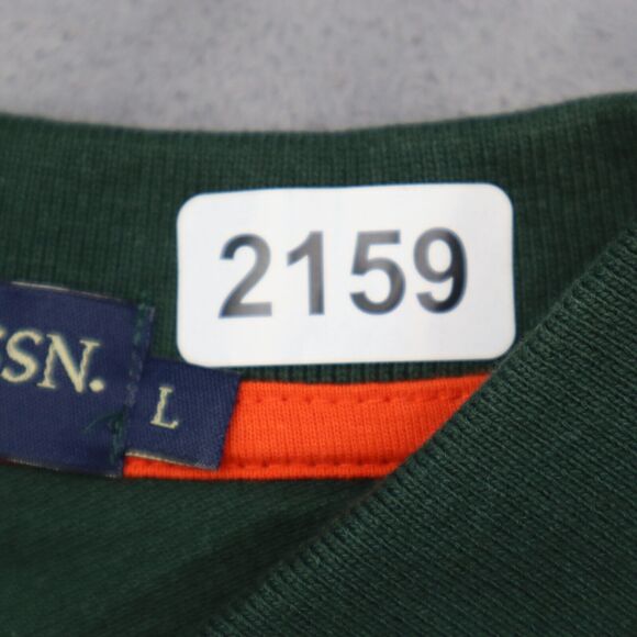 U.S. Polo Assn. Shirt Mens L Green USPA Large Orange Logo Short Sleeve Golf - Picture 11 of 16